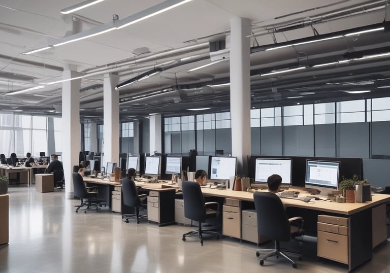 A project manager coordinating with a construction crew on site.