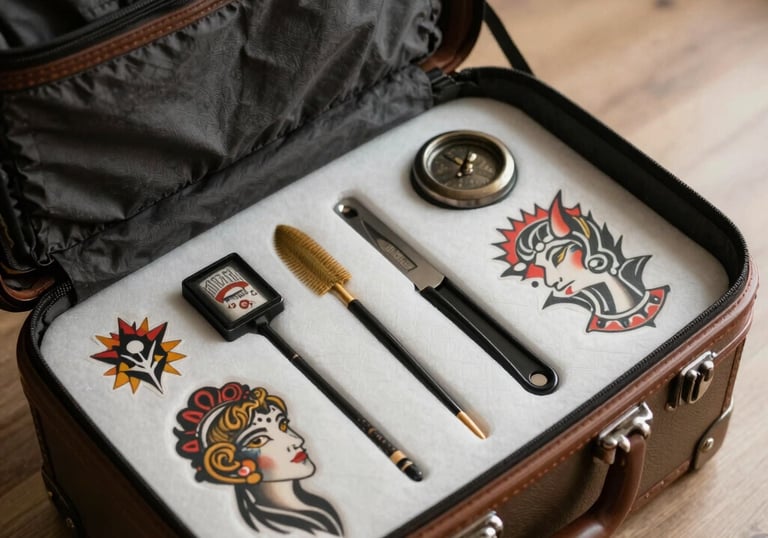 a man riding a skateboard down a street next to tall buildings