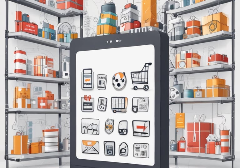 Close-up of a person interacting with a futuristic touchscreen interface showing business growth.