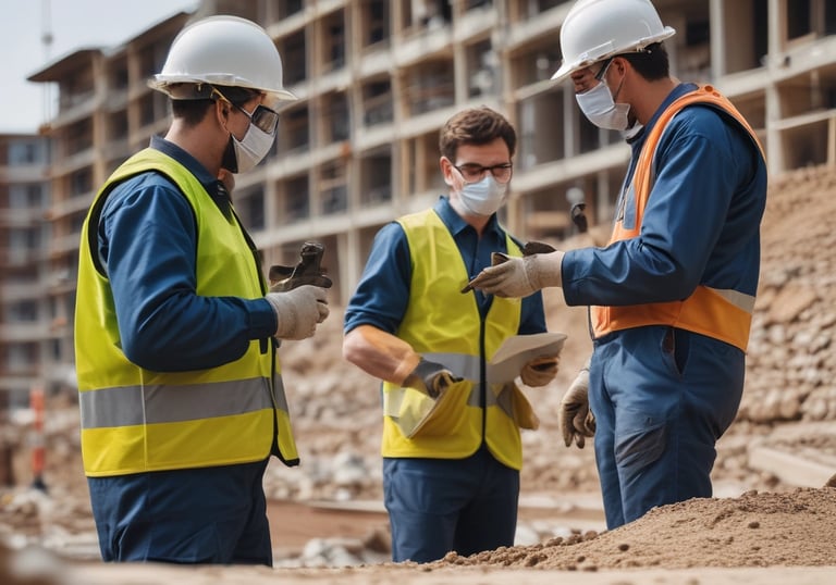 A safety training session in a workplace.