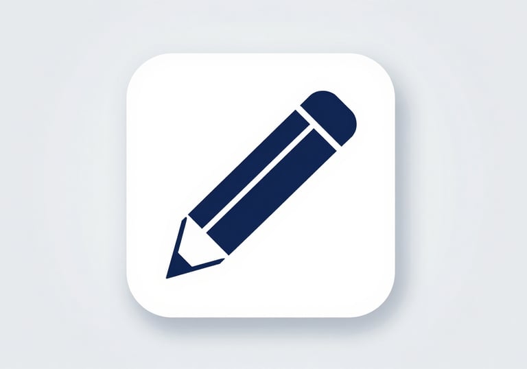 A minimalist professional icon for custom service requests, a clean blueprint or pencil graphic in #0A1F26, emphasizing tailor-made solutions.