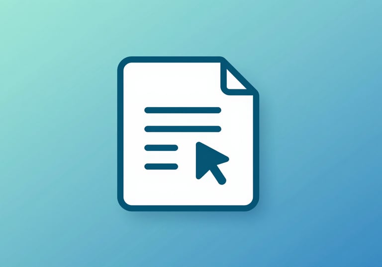 A minimalist icon representing data export, showing a file document and an arrow, styled with clean lines and #587EA3 color palette, symbolizing ease of data portability.