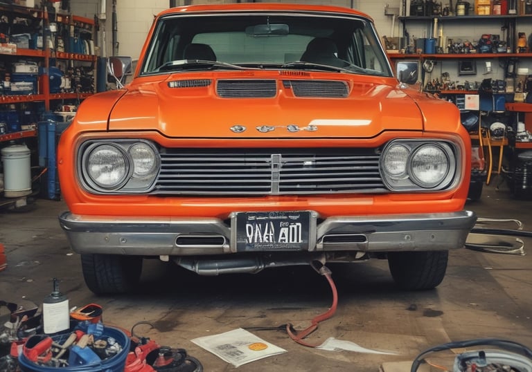 A mobile locksmith van parked beside a car with tools laid out for key replacement.