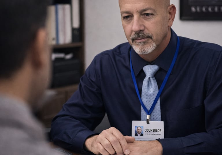 George Tannous, PhD in a counseling session