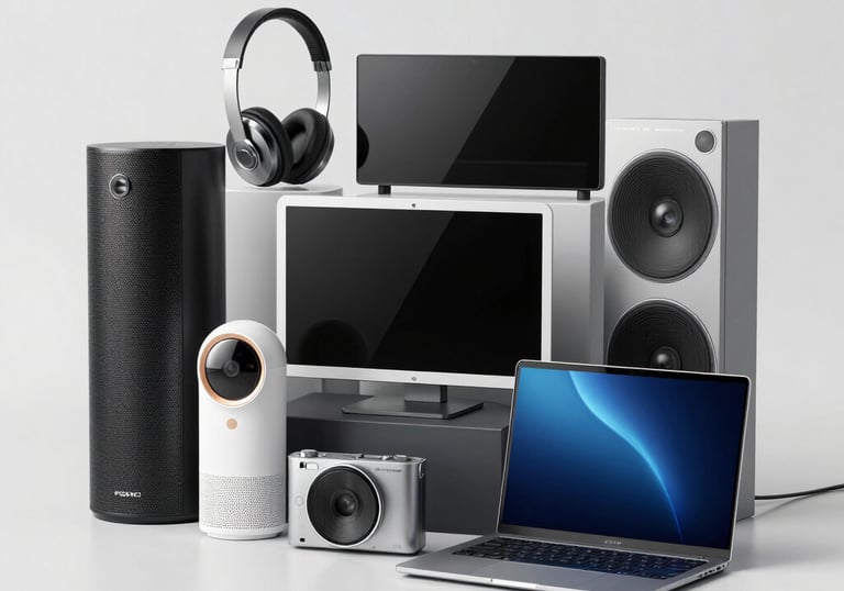 bunch of different electronic goods