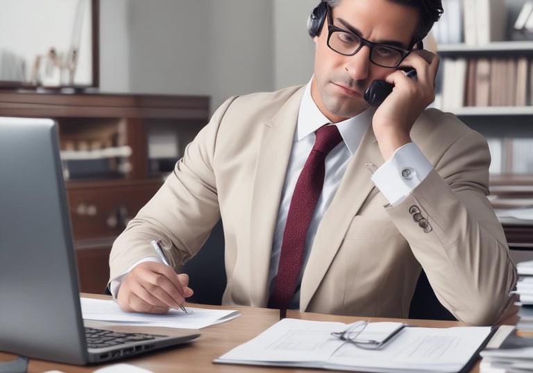 A team of professionals discussing property management strategies around a table.
