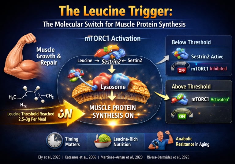 How Much Protein Per Meal? The Leucine Threshold That Switches Muscle Growth ON