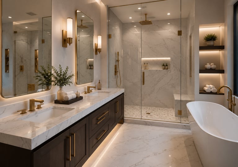 Luxury bathroom showcasing professional bathroom remodeling services.