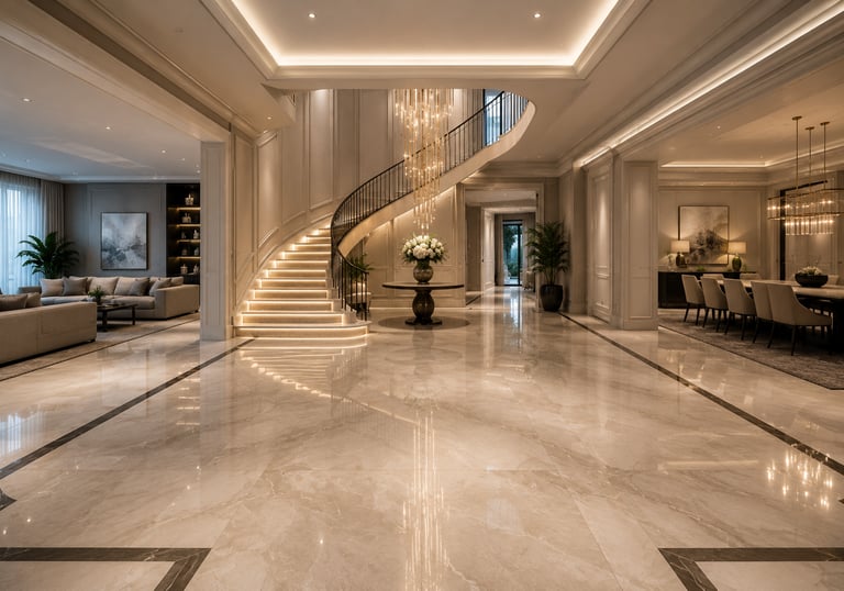 Luxury home with professionally installed premium flooring.