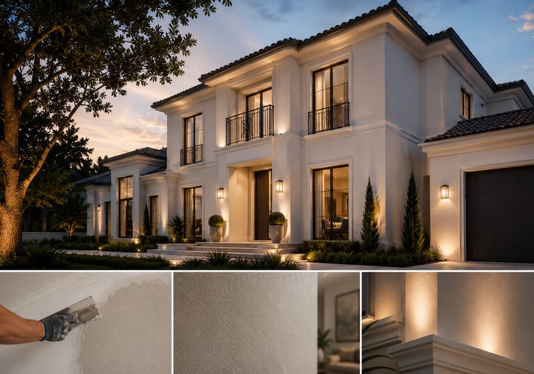 Professional drywall repair and custom texture finishing for luxury homes.