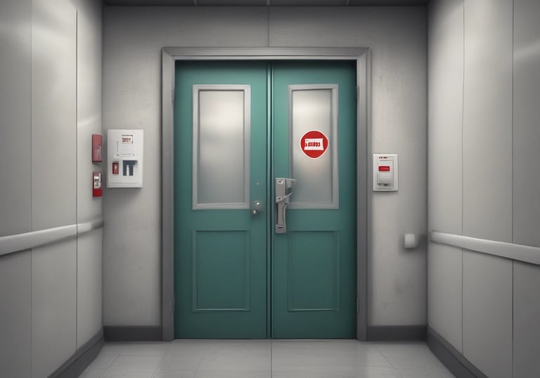 Blue and black themed control panel with illuminated indicators.