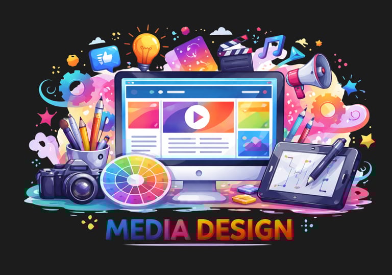 Media, creative, graphic design, editing