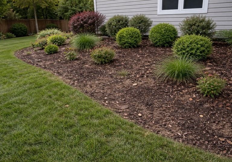 Before new mulch