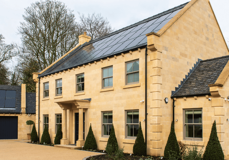 House with a solar panel
