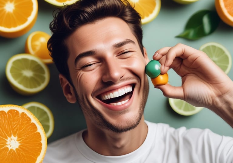 Bright morning scene with a person stretching outdoors, energized and refreshed.