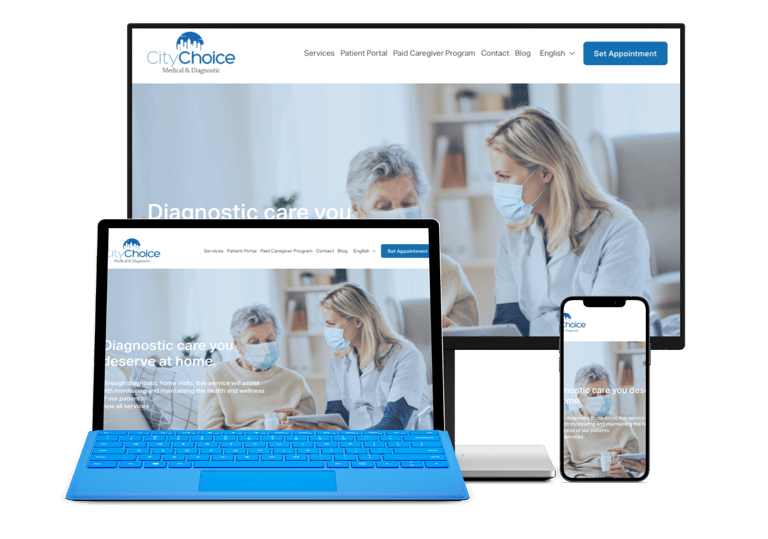 citychoice medical web mockup