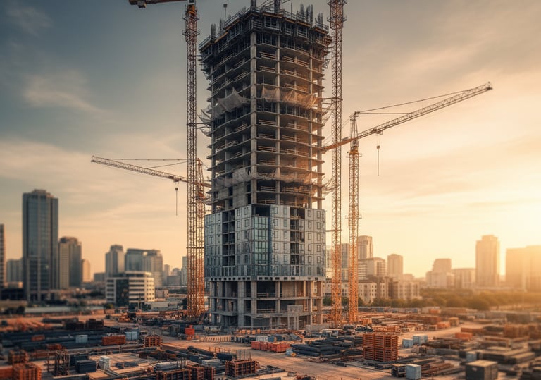 Construction manager monitoring field operations and contractor performance.