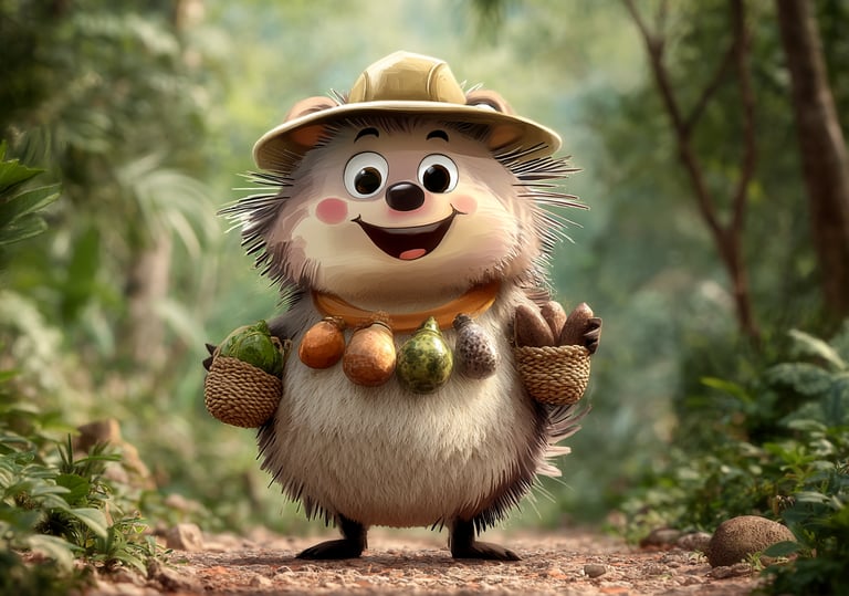 Tumbleberry Hedgehog in the Congo rainforest