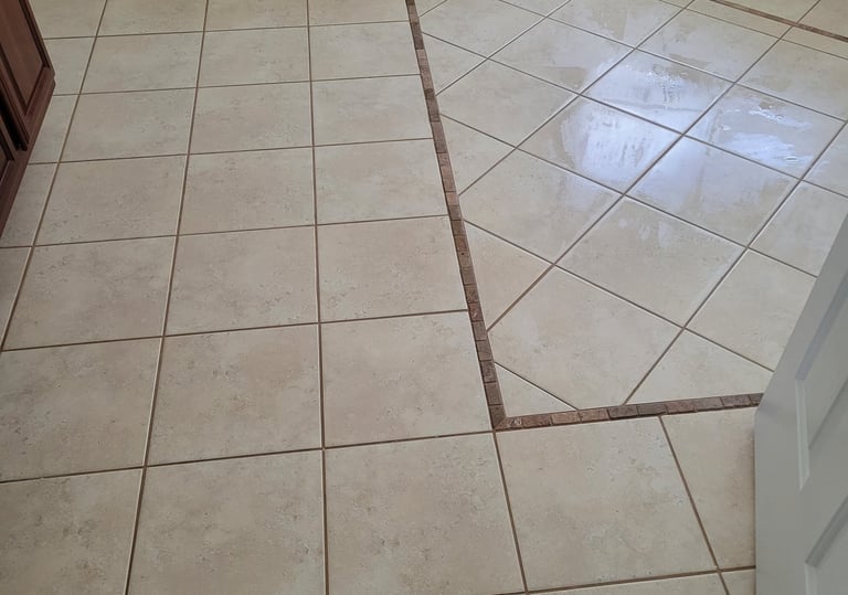 After Photo: Organic Tile Cleaning & Eco Green Re-Sealing, w/ King Organic Clean