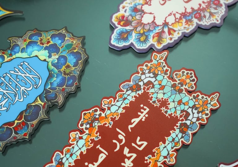 UV printing on cutout acrylic plates