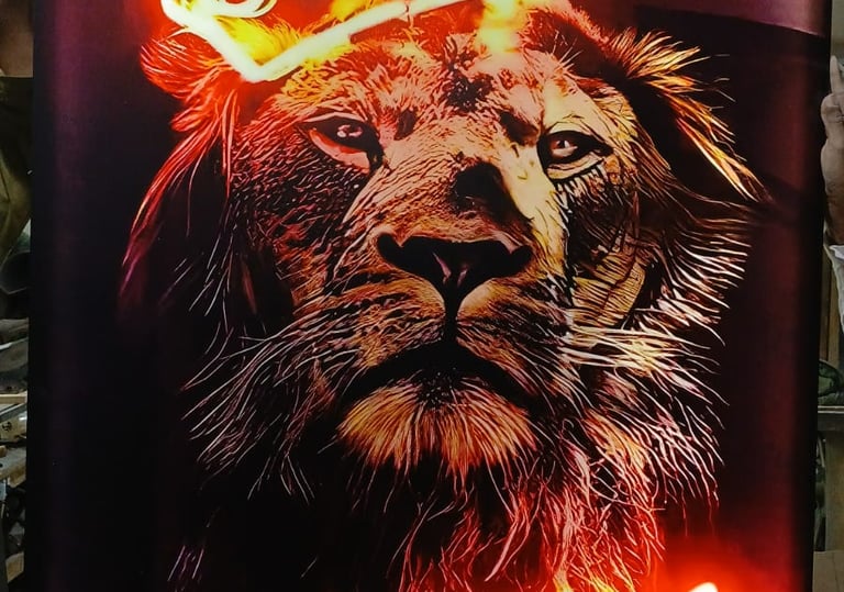 UV printing on back-lit acrylic signage