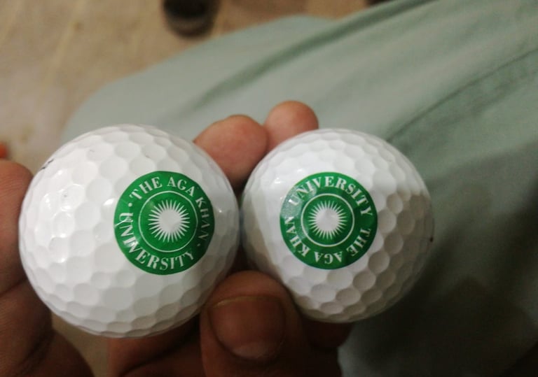 intricate UV printing on golf balls for promotional giveaway