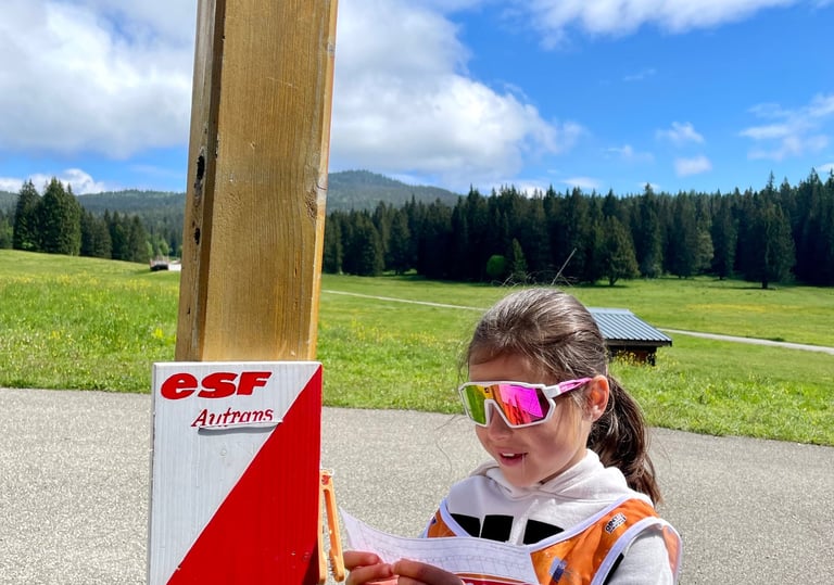 Course d'orientation du stage de biathlon de l'ESF Autrans dans le Verrcors