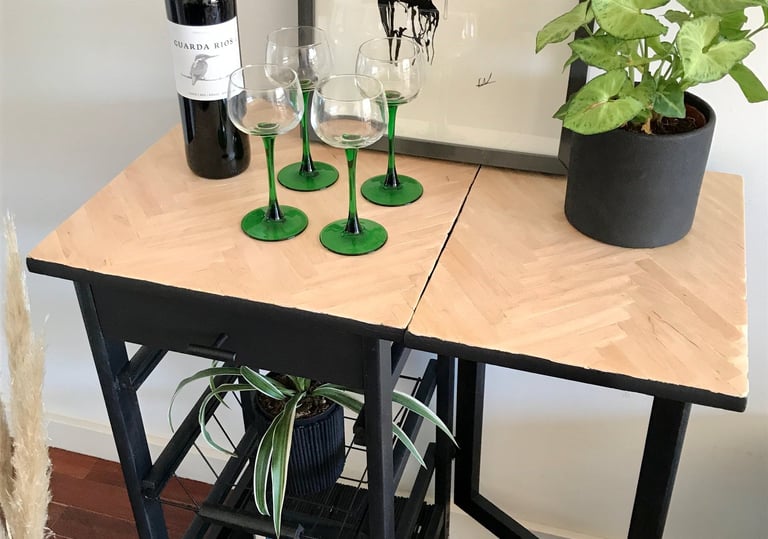 AFTER: Modern Upcycled Retro Drinks Trolley