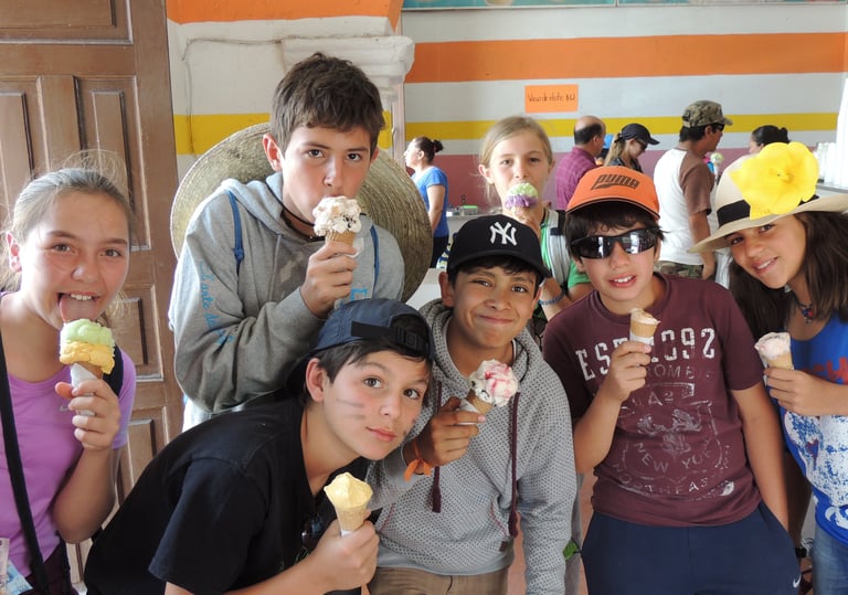 Disfrutando las Nieves Ojo Ciego Camp