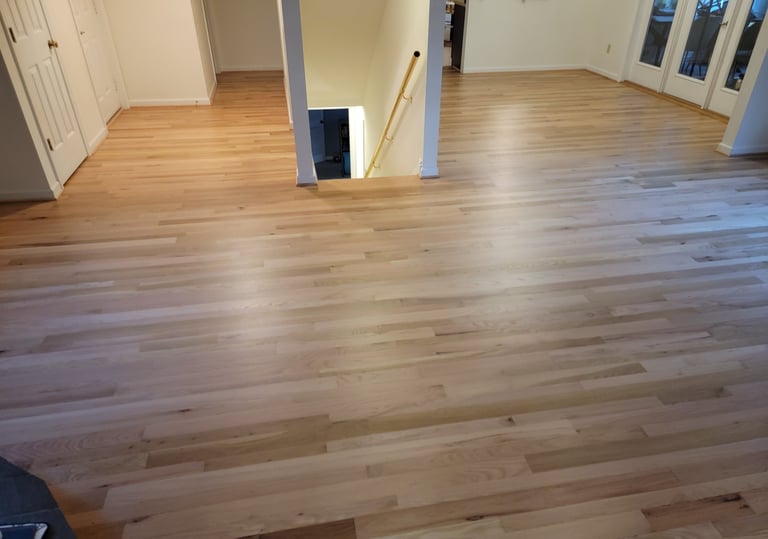 Refinished oak wood floors sand and refinish