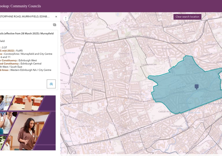 screenshot of city of edinburgh council interactive atlas