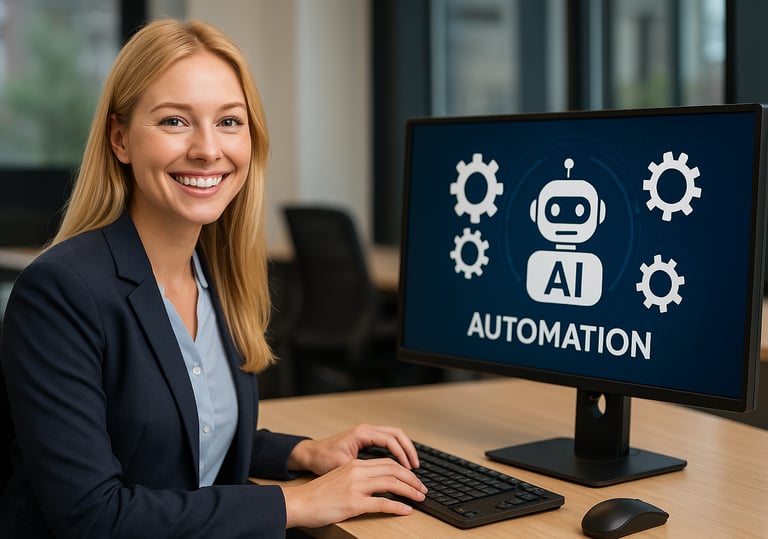 Blonde girl ai automation