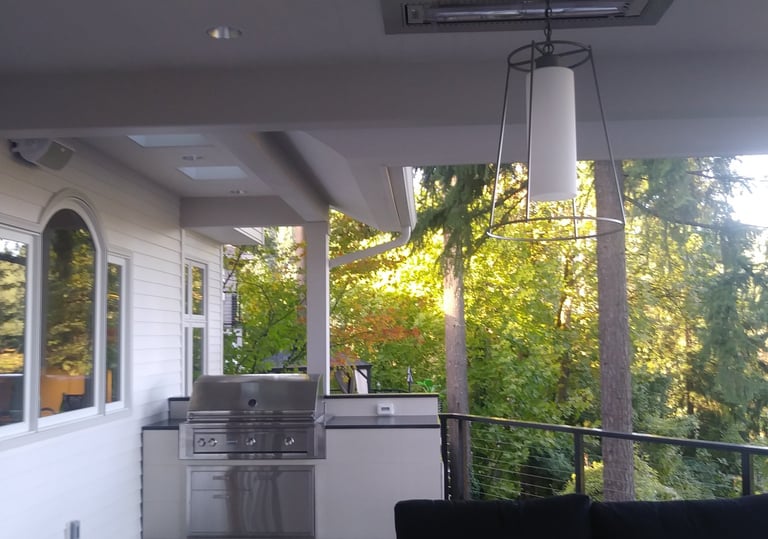 Covered Porch with Heaters 