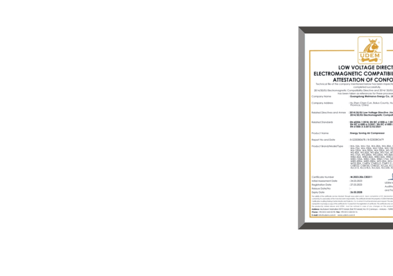  certifications WEMANO