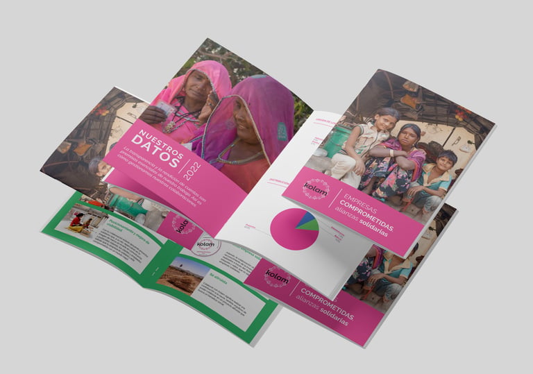 Dossier empresas solidarias ONG. Diseño editorial impreso y digital