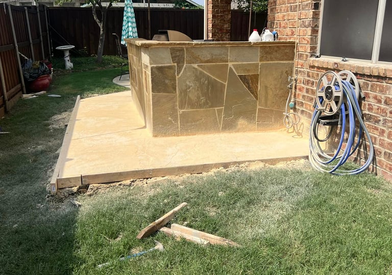 Partially Finished Backyard Bar