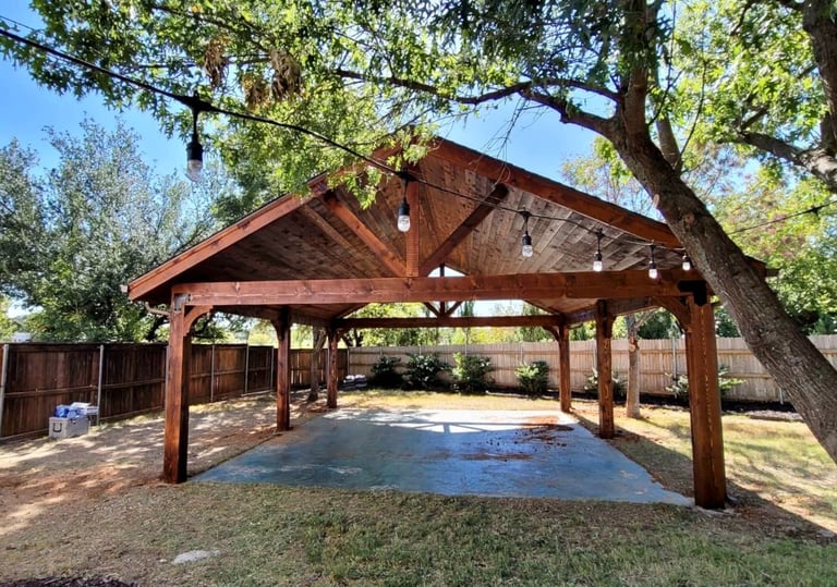 Massive Brown Cedar Patio