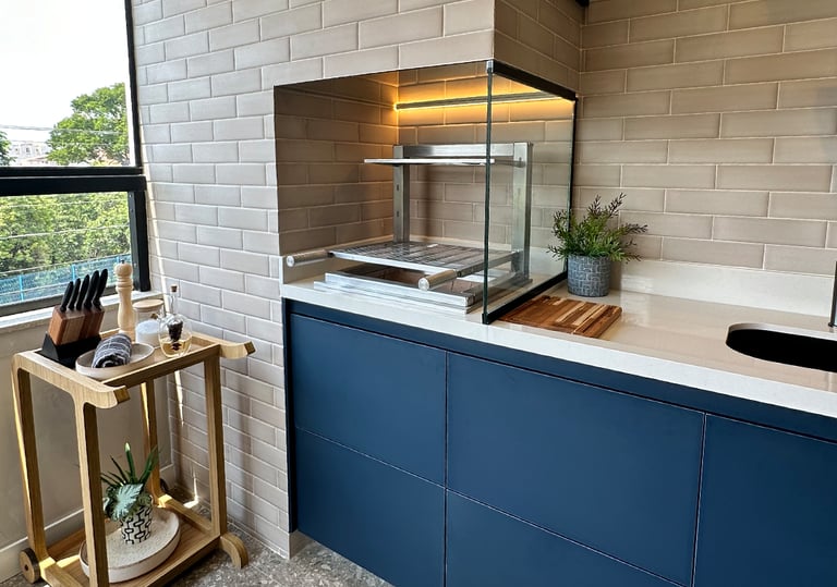 área gourmet de alta qualidade construída em São Paulo