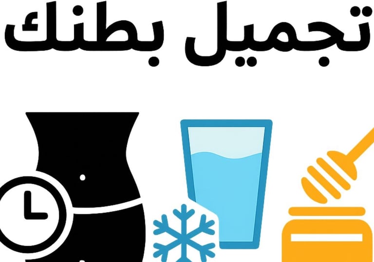 نحت البطن بالصيام والماء البارد والعسل 🌿❄️🍯  