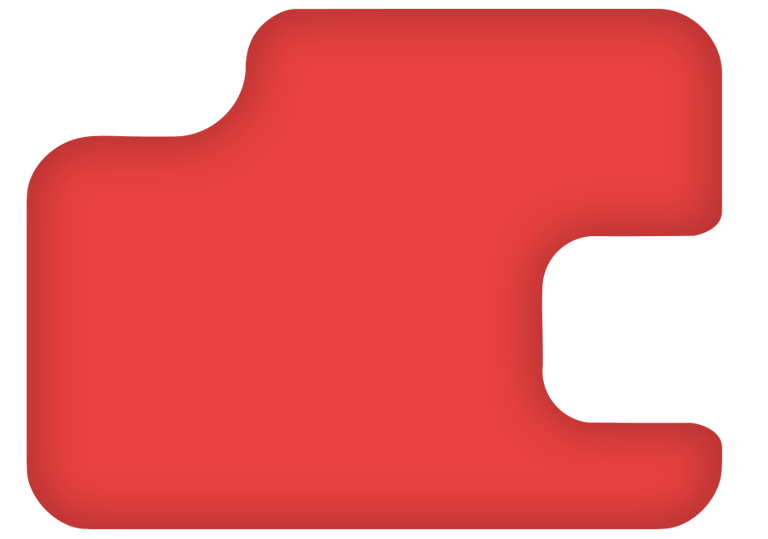 Un objeto cuadrado rojo con un fondo transparente de diseño..