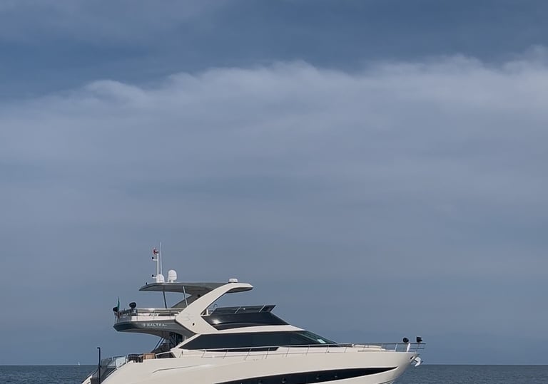 a boat in the water with a sky background
