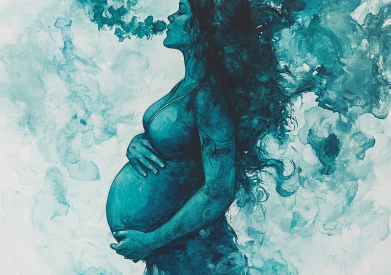 Hypnobirthing workshop graphic with calming colours and soft watercolour design