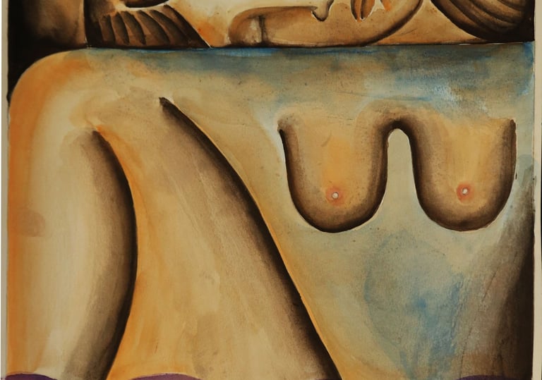 Dream of Sea Waves, Watercolour on Paper, 35 x 50 cm.