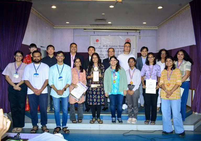 Winners of R. G Saraiya Memorial Mumbai District Japanese Language Speech Contest