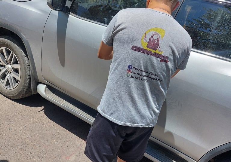 Apertura profesional de cerraduras de vehículos - Cerrajería Automotor Diego Mendoza 24hs