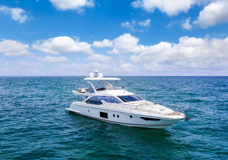 70FT Azimut Flybridge yacht rental in Miami luxury charter