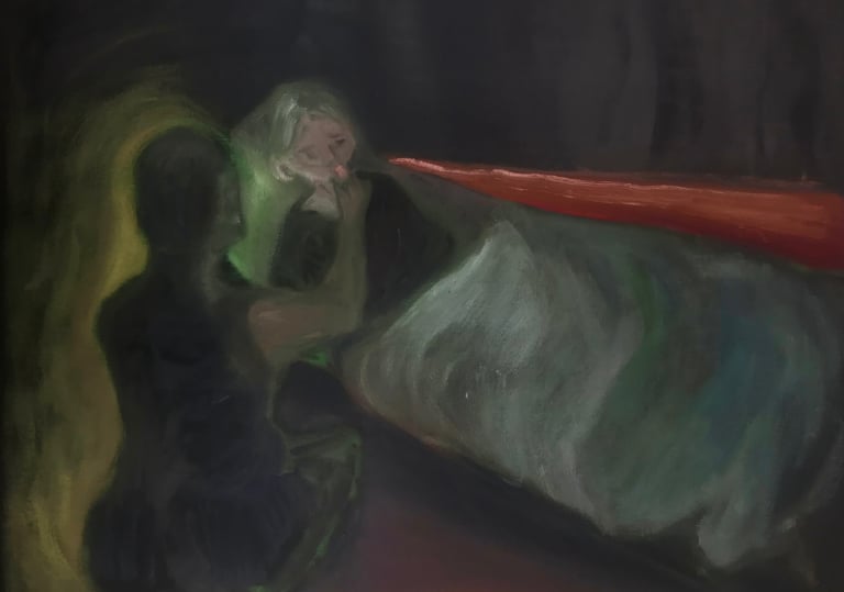 figurative oil painting by Lina Mikuzyte