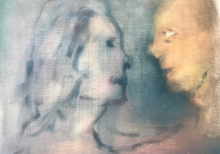 figurative oil painting by Lina Mikuzyte