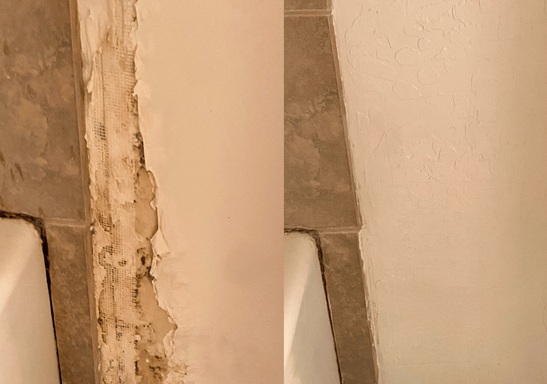 Drywall repair from water leak