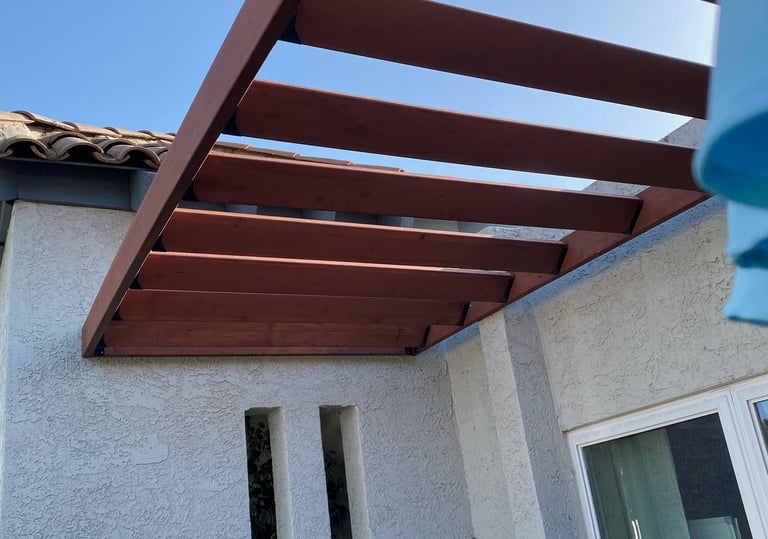 Custom built pergola